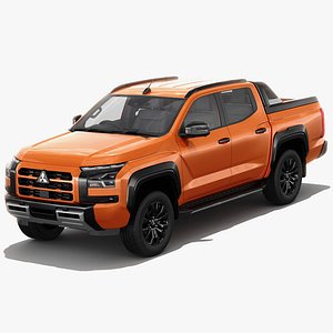 Mitsubishi Triton L200 2024 with interior 3D model