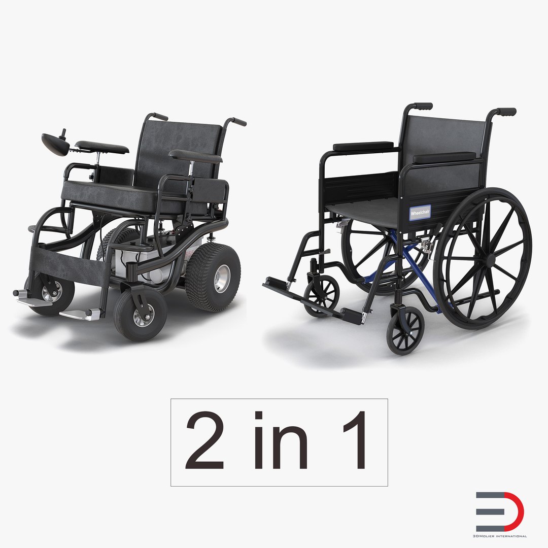 Wheelchairs Collection 2 3D model preview