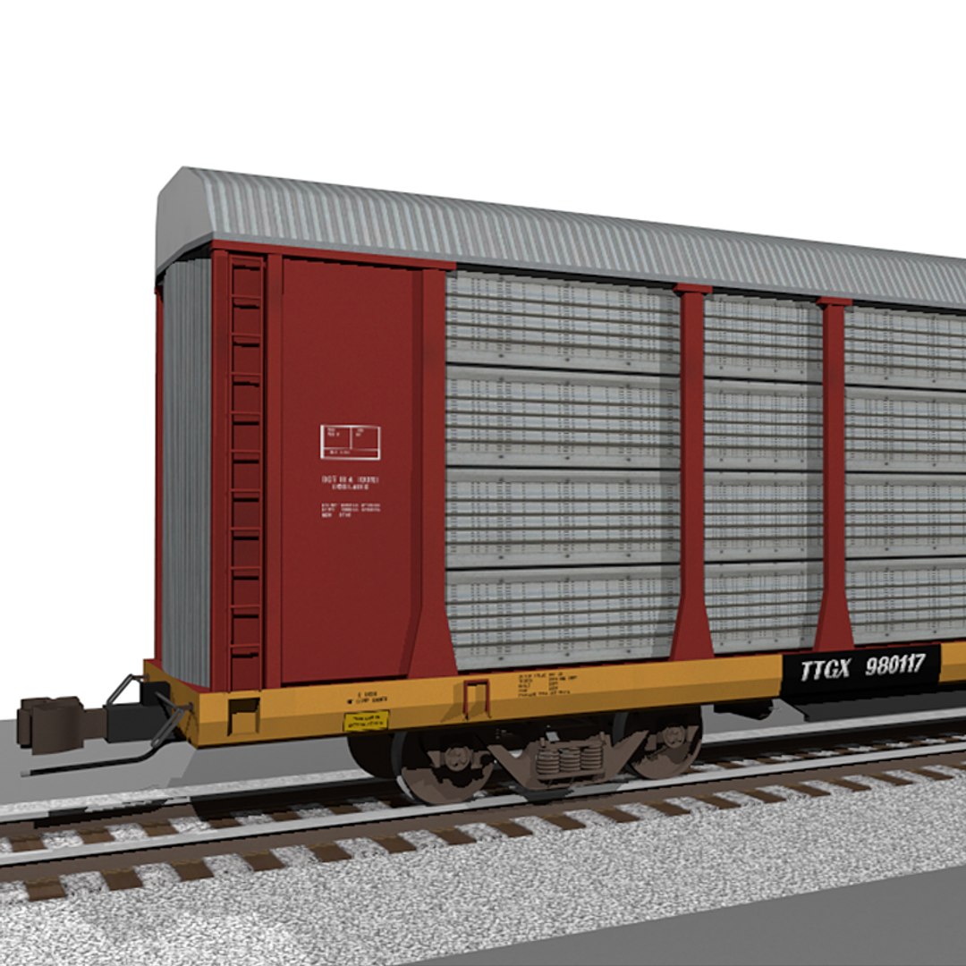 3d Train Car Autorack Model