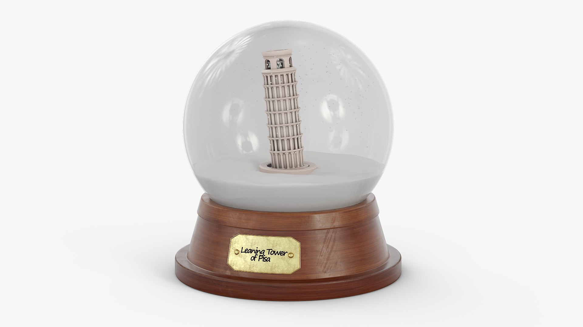 Leaning Tower of Pisa Snow Globe 3D model preview