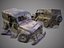 Pack1 of wrecked cars Low-poly