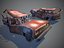 Pack1 of wrecked cars Low-poly