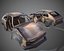 Pack1 of wrecked cars Low-poly