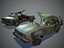 Pack1 of wrecked cars Low-poly