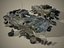Pack1 of wrecked cars Low-poly