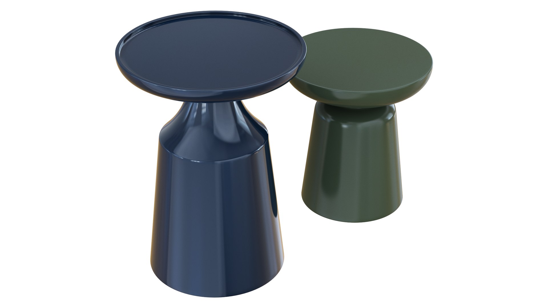 3D Model Side Tables Iris And Trapeze - TurboSquid 2152740
