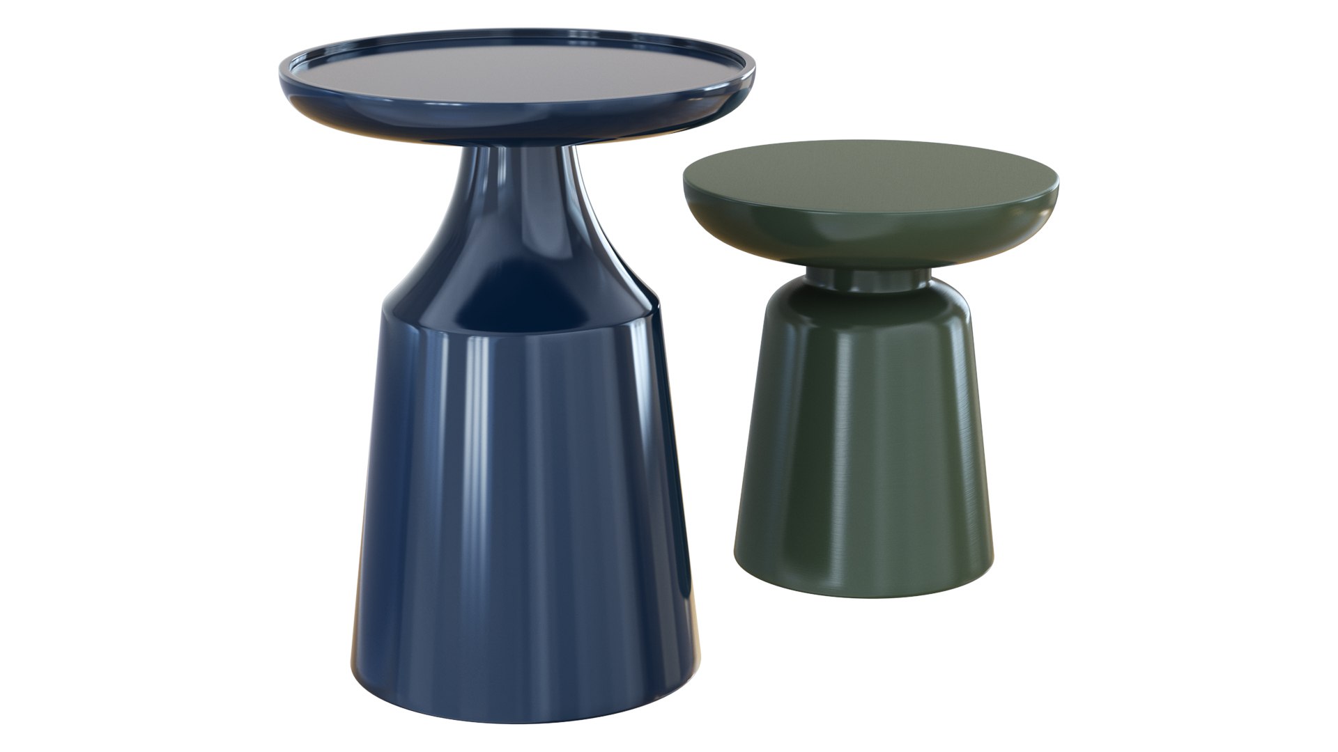 3D Model Side Tables Iris And Trapeze - TurboSquid 2152740