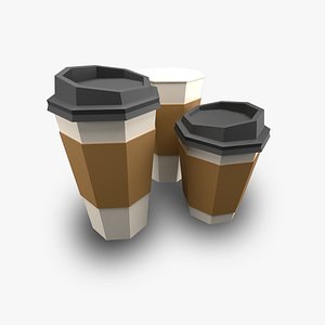 LowPoly Coffee Paper Cup model