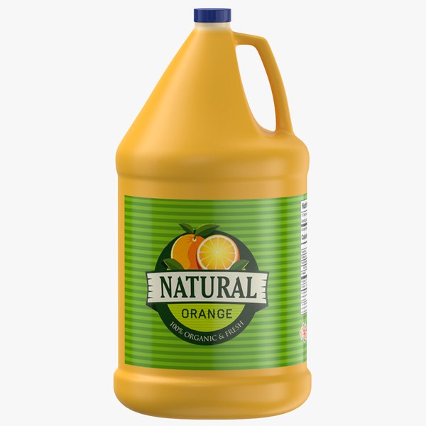 3D orange juice gallon jug