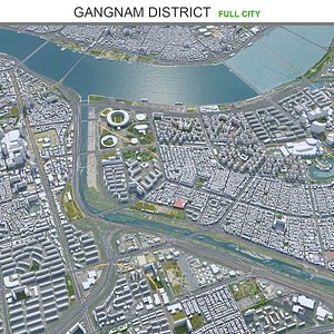 Gangnam District Seoul South Korea 3D model