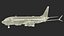 3D United Airlines Boeing 737 Max 8 Rigged