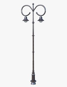 3D street retro lamp