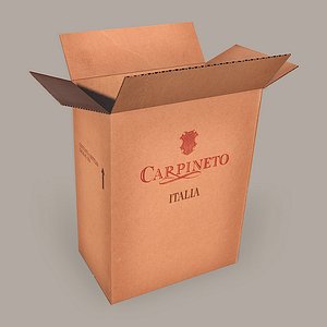 3dsmax cardboard wine box