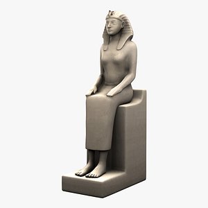 3d model egyptian female sculpture