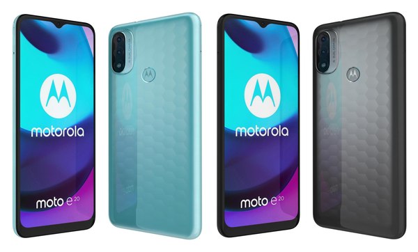 3D Motorola Moto E20 Blue And Gray
