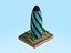 Low Poly St Marie Axe Gherkin Tower Landmark