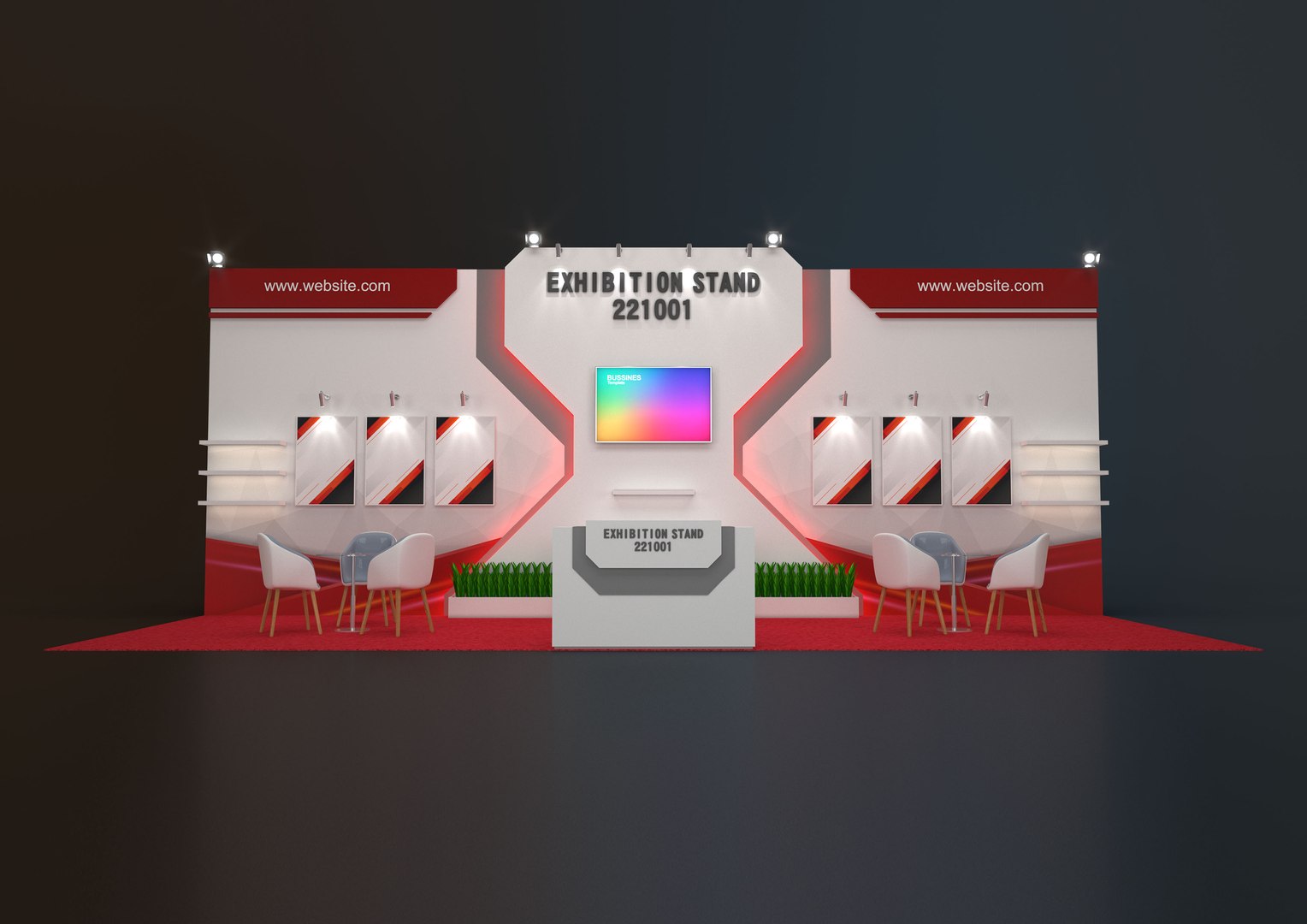 3D EXHIBITION STAND221001 28 Sqm model https://p.turbosquid.com/ts-thumb/79/DljLpG/CH/preview01/jpg/1670816796/1920x1080/fit_q87/8ece323027f542f602461e997a57de10536b93ac/preview01.jpg