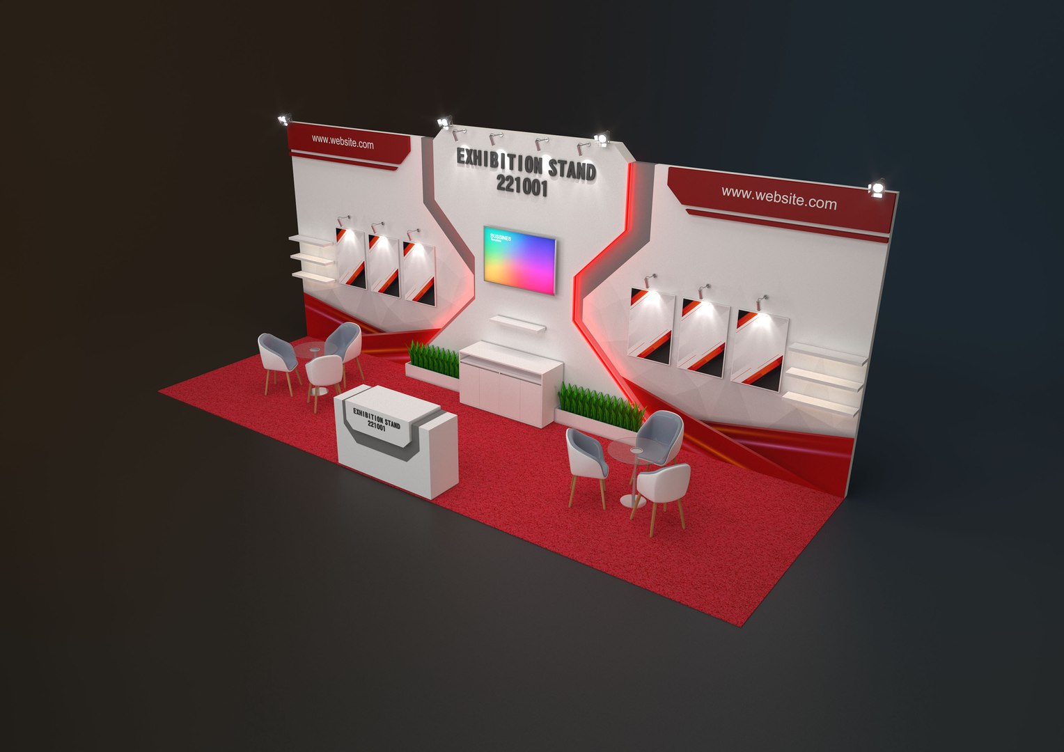 3D EXHIBITION STAND221001 28 Sqm model https://p.turbosquid.com/ts-thumb/79/DljLpG/bU/preview03/jpg/1670816796/1920x1080/fit_q87/0b34d9366c56837e34d2ac8ee9259b5e7cbeb6ae/preview03.jpg