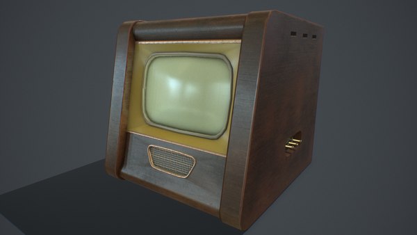 3D pbr old tv