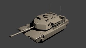 free m1a1 abrams tank 3d model