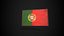 Marco de fotos antiguo con bandera de Portugal - Game Ready PBR Low-poly modelo 3d