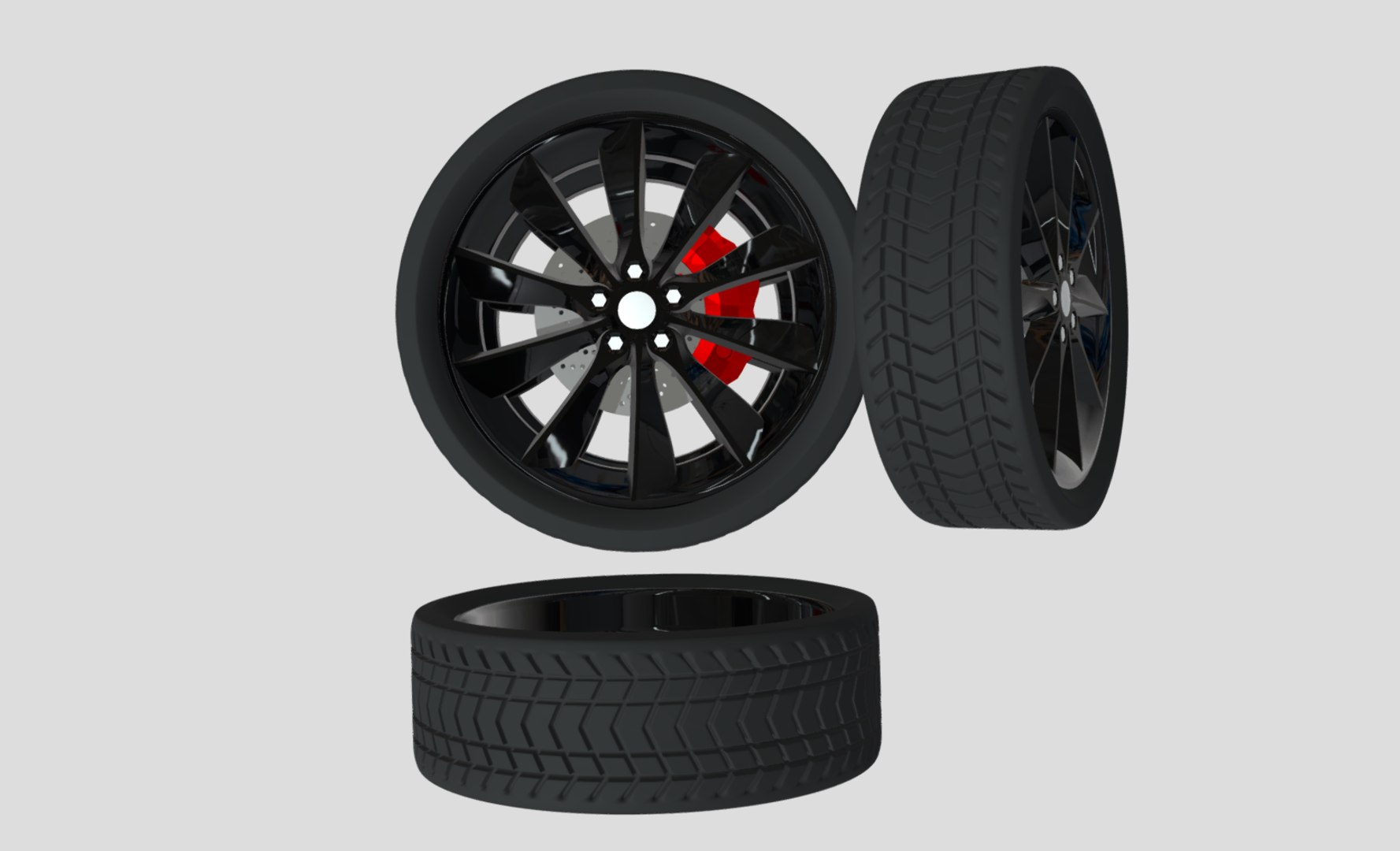 3D Model Rims Tesla 3 - TurboSquid 1612048