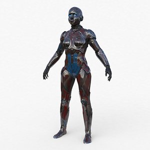 Cyborg Angel Asian Low Poly 3D model