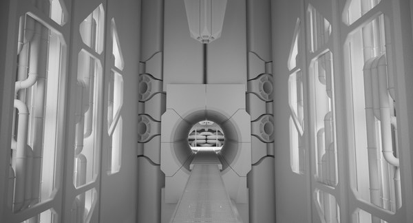 sci fi interior 3d model