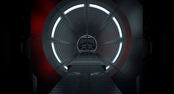 sci fi interior 3d model