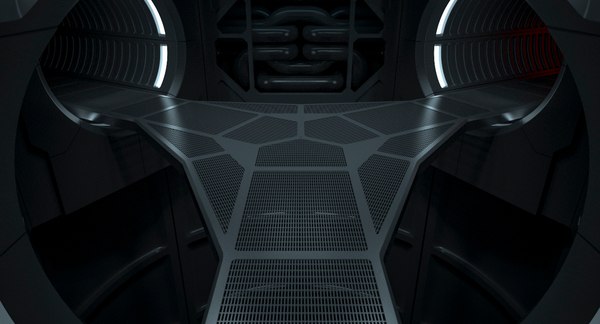 sci fi interior 3d model