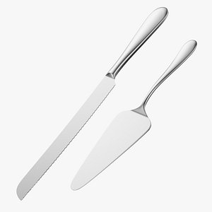 Cake Pie Pizza Knife and Server Generic Cutlery 3D model