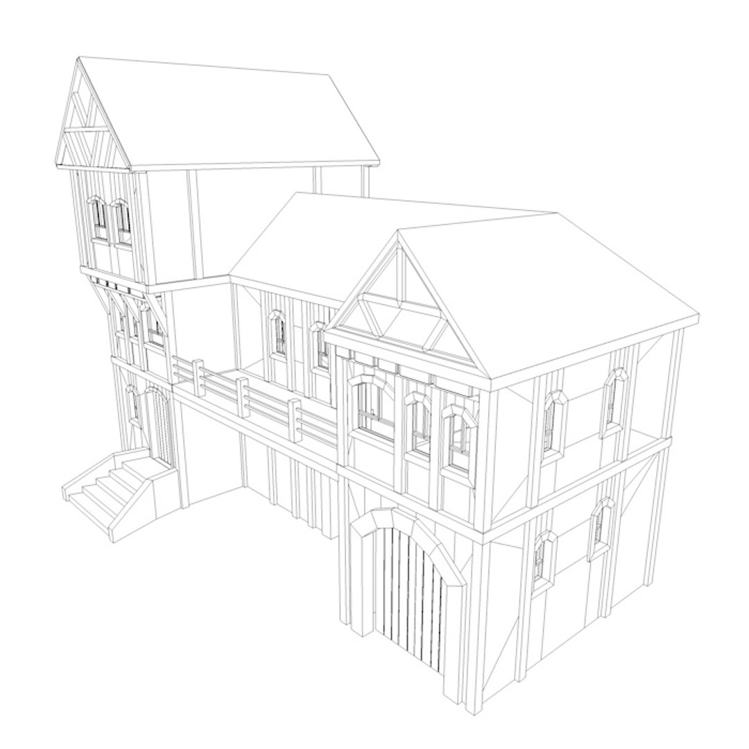 medieval house 3ds