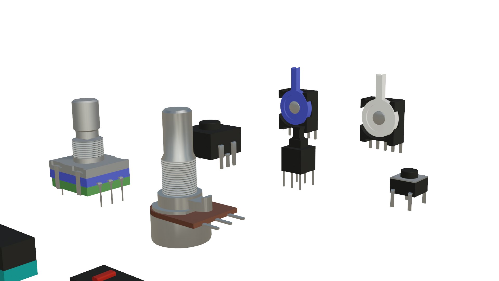 3D Model Potentiometers Switches - TurboSquid 1690724