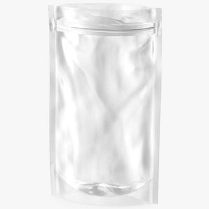 Transparent Plastic Bag Zipper 180 g Open 3D