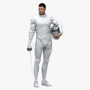 Male Fencer Epee Animated HQ Editorial License