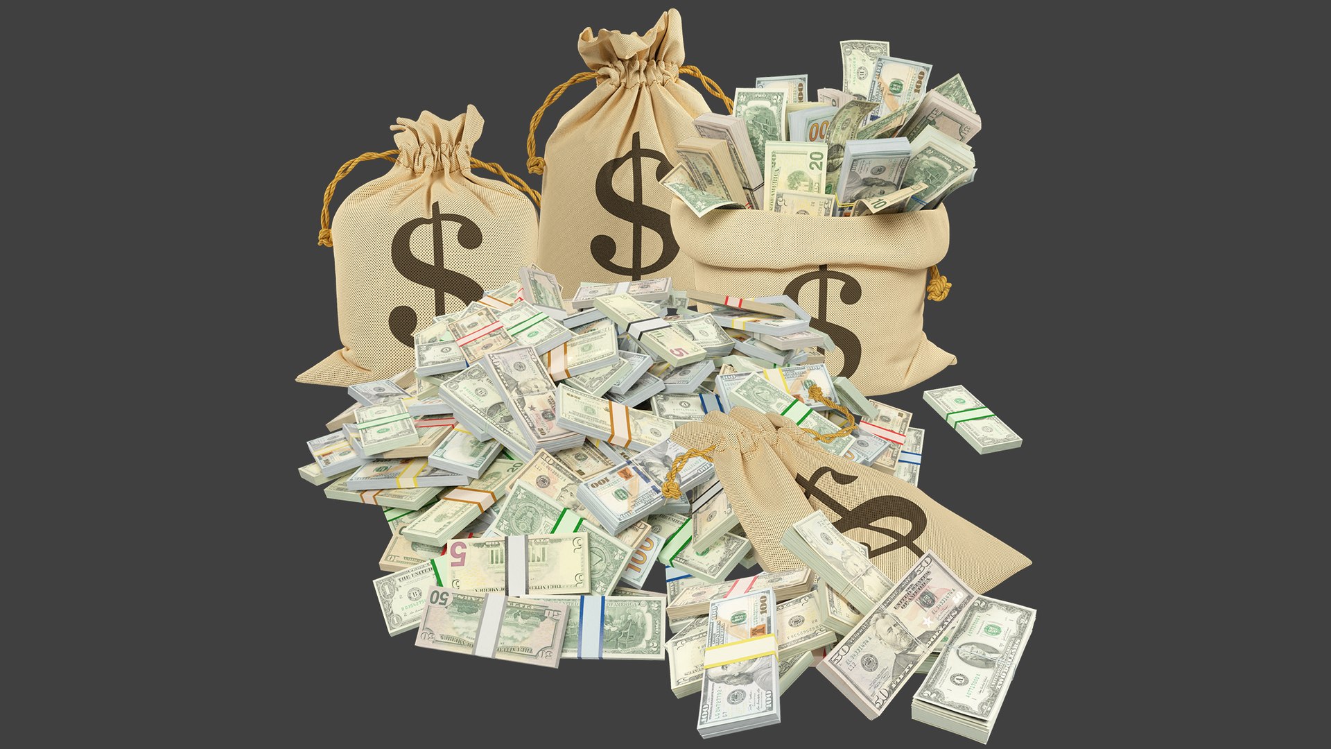 3D Money Bags Collection V24 https://p.turbosquid.com/ts-thumb/79/eyzIca/mP/mbc24_003/png/1661525710/1920x1080/fit_q87/1c24e37a1507a3162c1836dbae21113dbe16be6d/mbc24_003.jpg