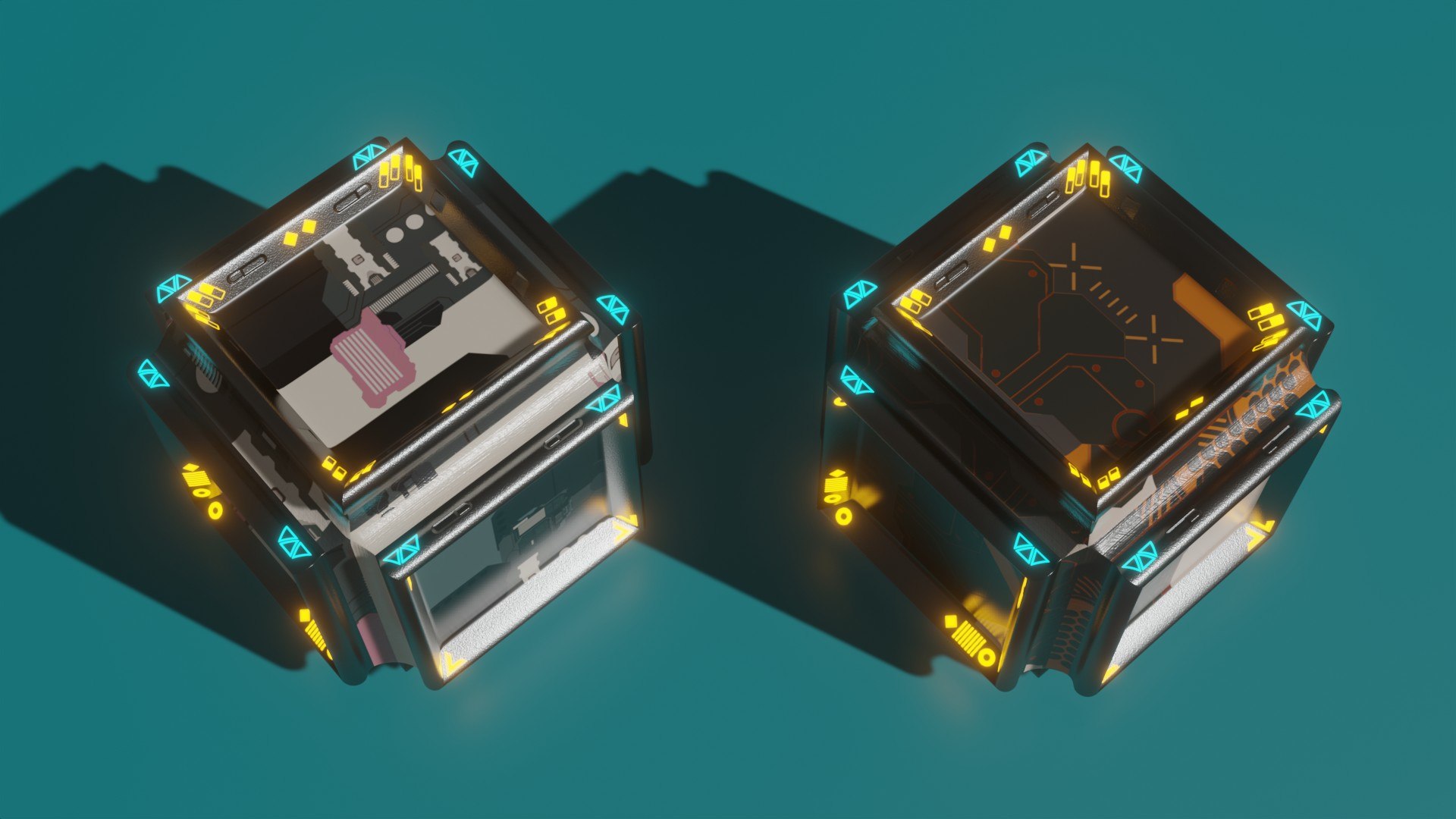 Scifi simple box model 3D model - TurboSquid 1908611