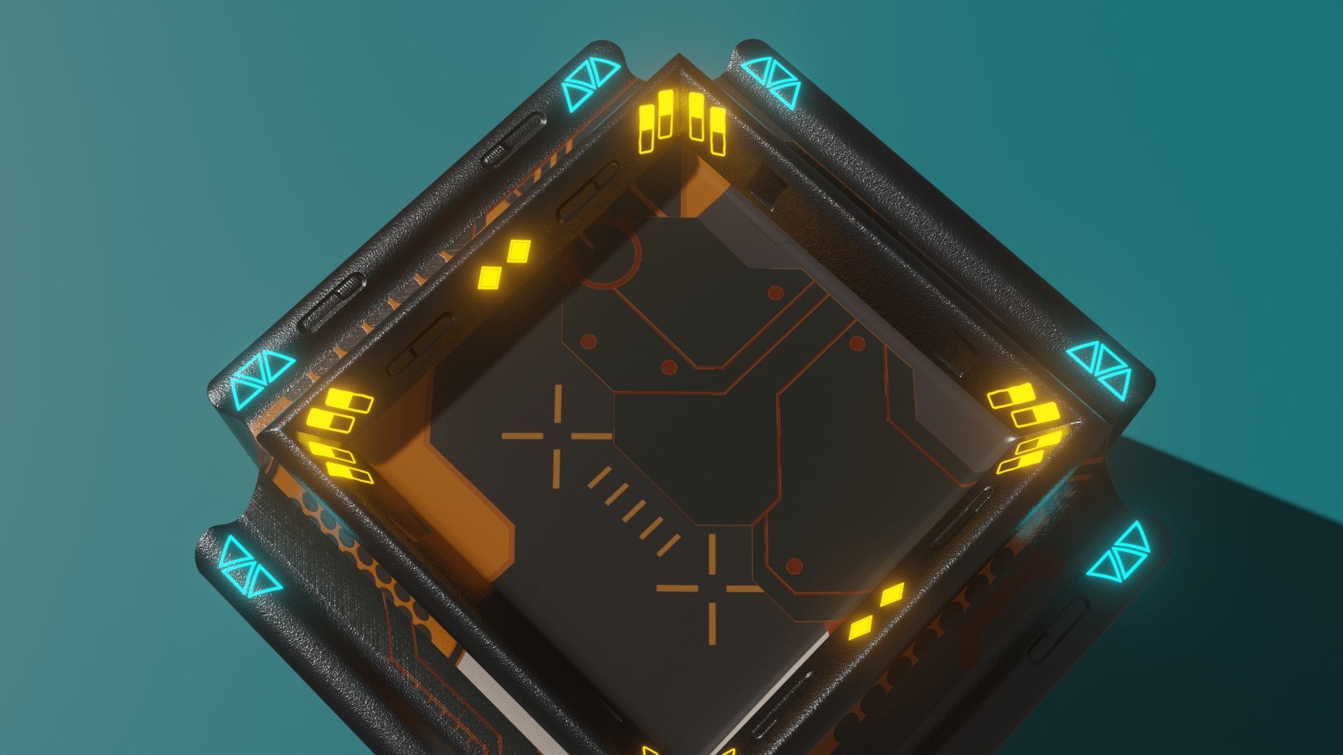 Scifi simple box model 3D model - TurboSquid 1908611