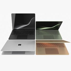 Microsoft Surface Laptop 2026 13 8 Rigged All Colors 3D model