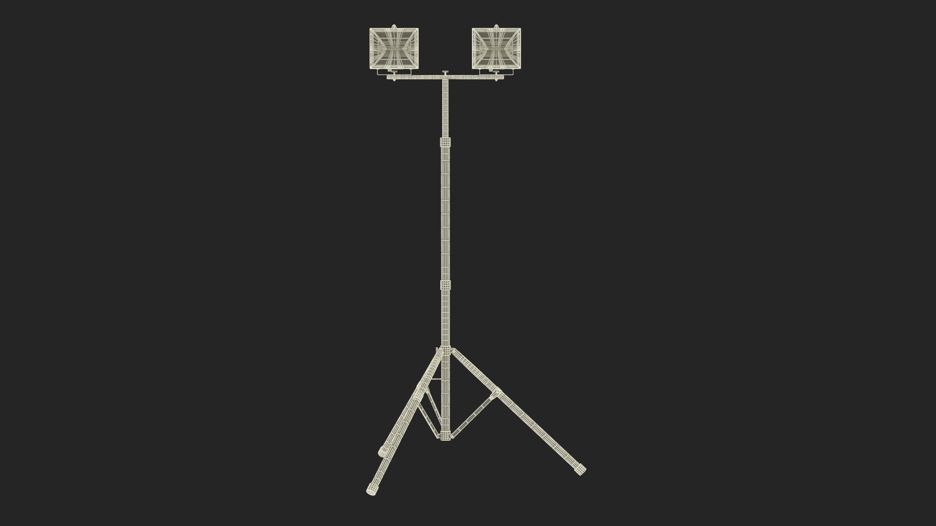 Dual Head Tripod Construction Light Model - TurboSquid 2344155