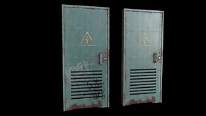 3D metal door pbr model