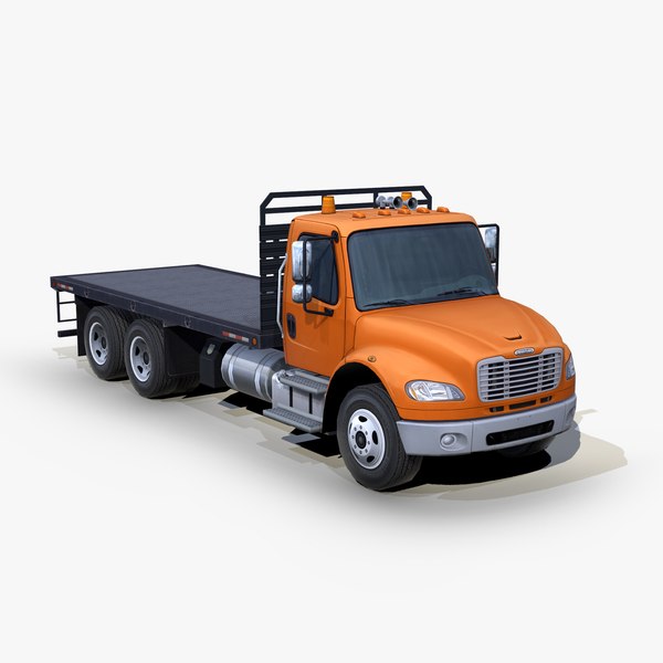 Freightliner Business Class M2 106 2006 3ax flatbed truck s01 3D