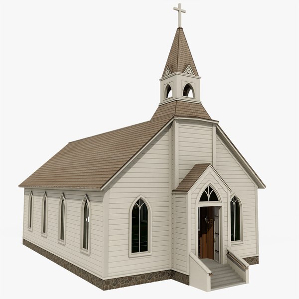 Modelo 3d Low Poly Old Church With Interior Pbr Turbosquid 2009149