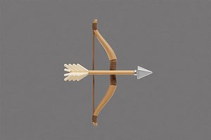 Archery Bow and arrows Cartoon model