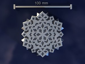 3d snowflake mold hand