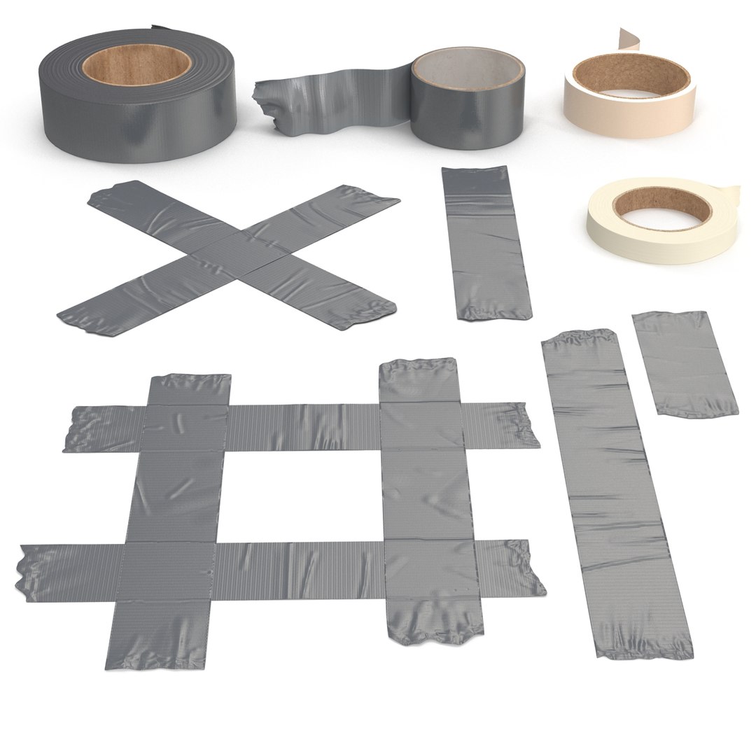 3d model duct tapes 2 https://p.turbosquid.com/ts-thumb/7A/BfEVdU/XUZYSCp6/ducttapescollection3dmodels02/jpg/1446198012/1920x1080/fit_q87/cfa29748e75742e11b0d0d261a44c9e356de8947/ducttapescollection3dmodels02.jpg