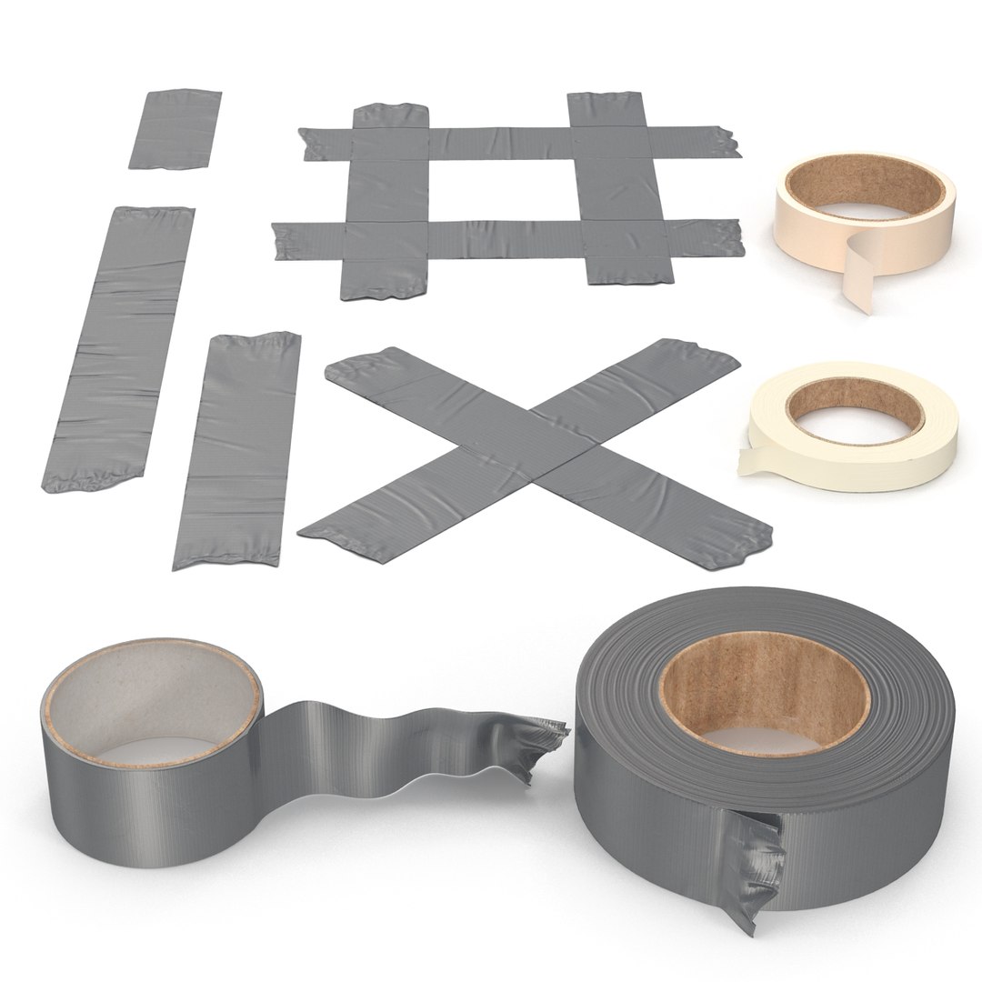 3d model duct tapes 2 https://p.turbosquid.com/ts-thumb/7A/BfEVdU/vc8AewhO/ducttapescollection3dmodels01/jpg/1446198012/1920x1080/fit_q87/8b1cc6fd9f8ce0c63afbfc1b6e31fa61ddc66752/ducttapescollection3dmodels01.jpg