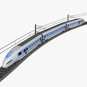 3D futuristic high speed passenger train model