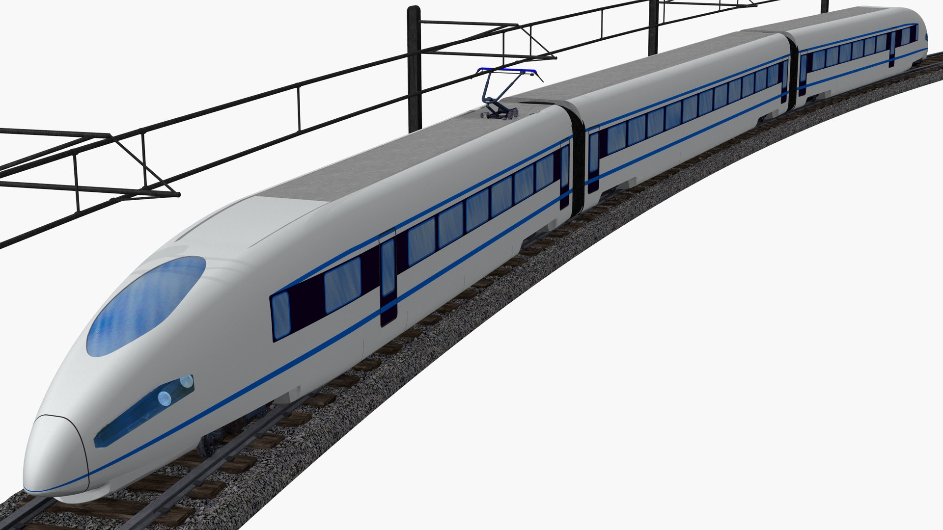 3D Futuristic High Speed Passenger Train Model - TurboSquid 2039580