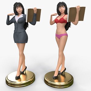 Anime Sexy Office Lady 3D Printing